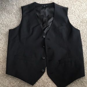 Men’s black dress vest.